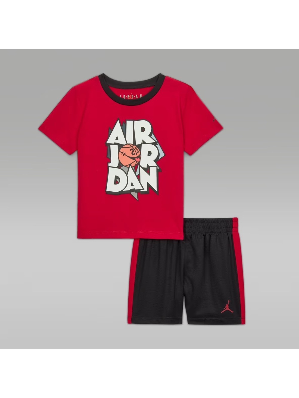 Jordan Boys' 2-Piece Activewear Set - Red and Black, Size 7